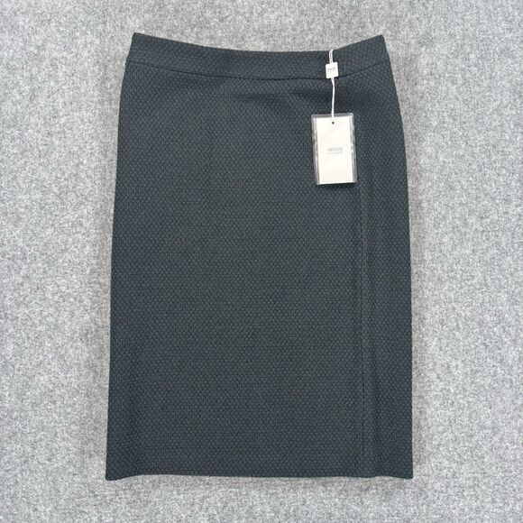 Armani Collezioni Skirt Black Wool Blend NWT Sz 4 New With Tags NWT - Picture 1 of 9